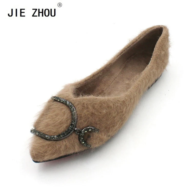 faux fur backless loafers