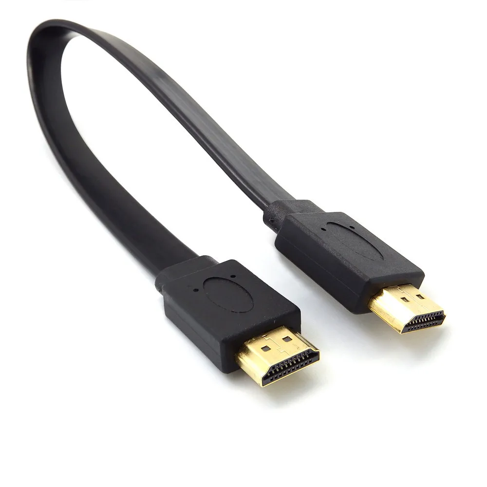 1 шт. Высокое качество 30 см Full HD короткий кабель HDMI Поддержка 3D штекер плоский Шнур