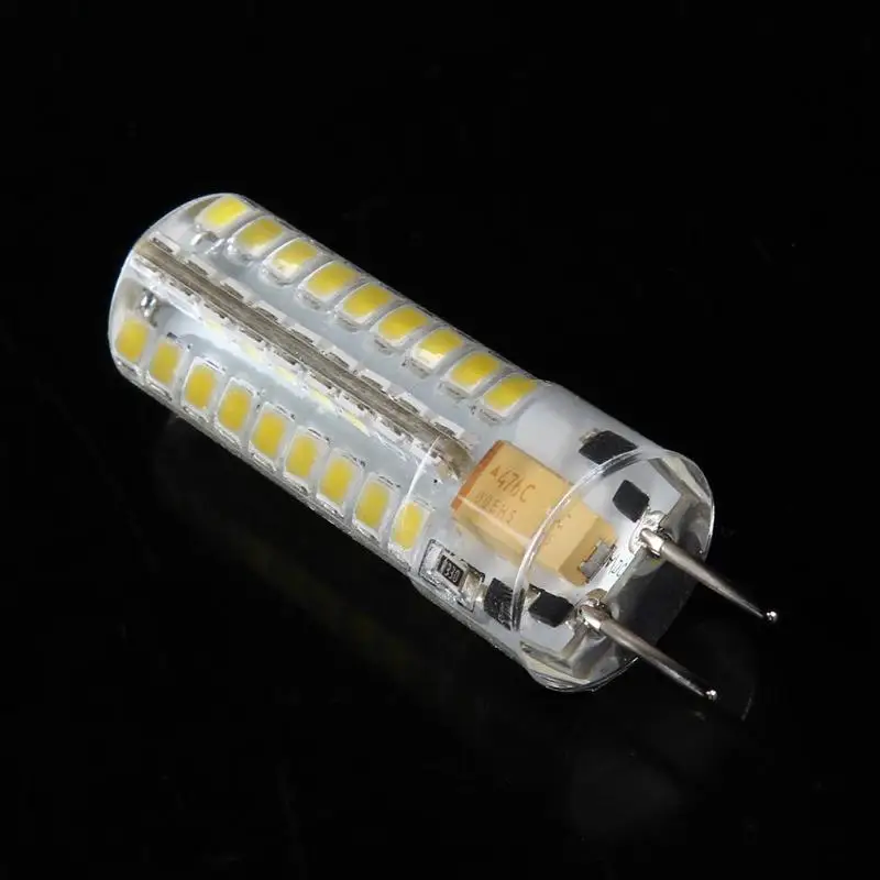 1 шт. 12 в 5 вт светодиодная лампочка GY6.35 диммируемая силиконовая SMD2835 72