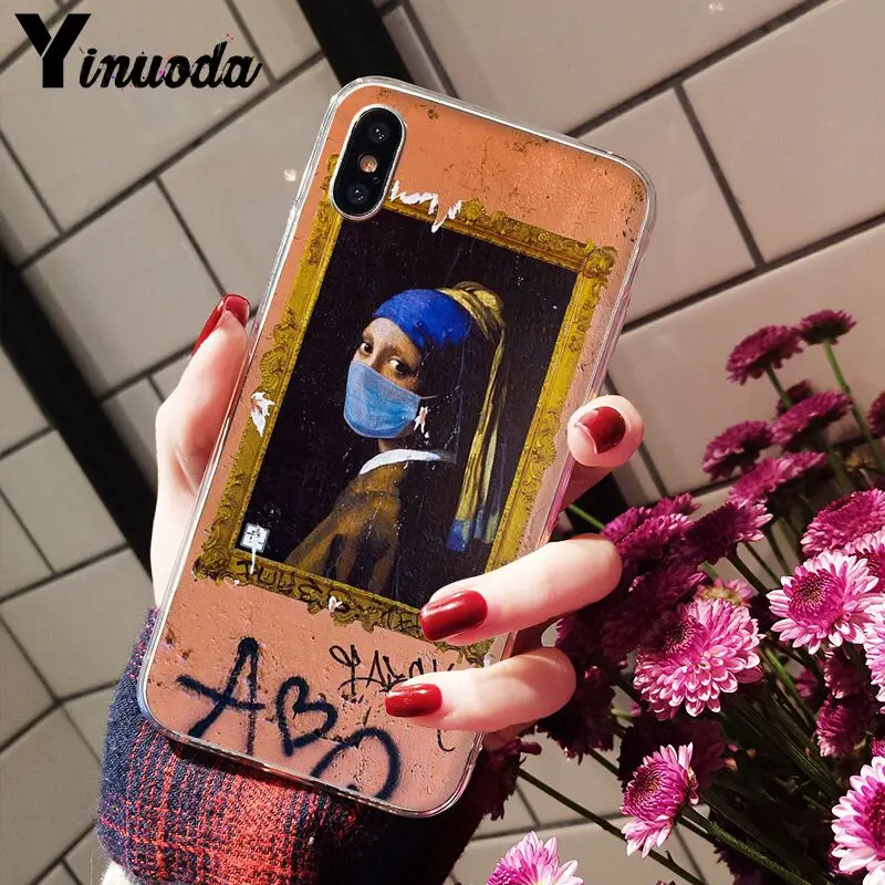 Van Gogh Mona Lisa Funny Art Girl with a pear earing