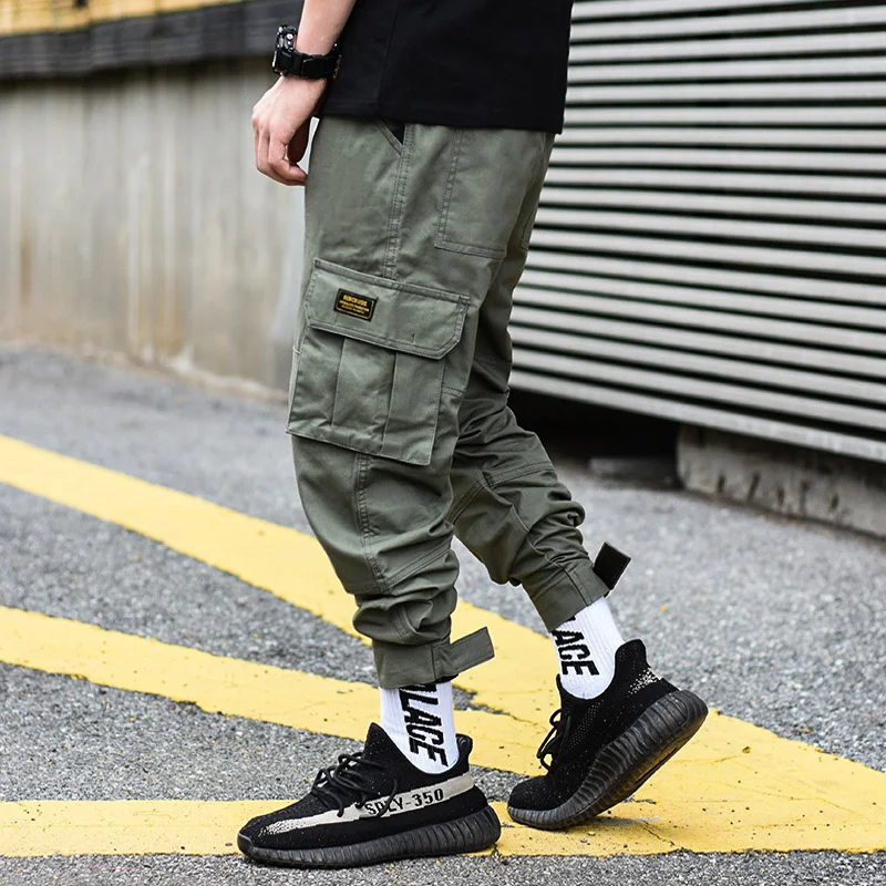 Модные камуфляжные в стиле панк Для Мужчин's Jogger Брюки Молодежная Streetwear хип-хоп джинсы Для мужчин большой карман штаны-карго шаровары Homme