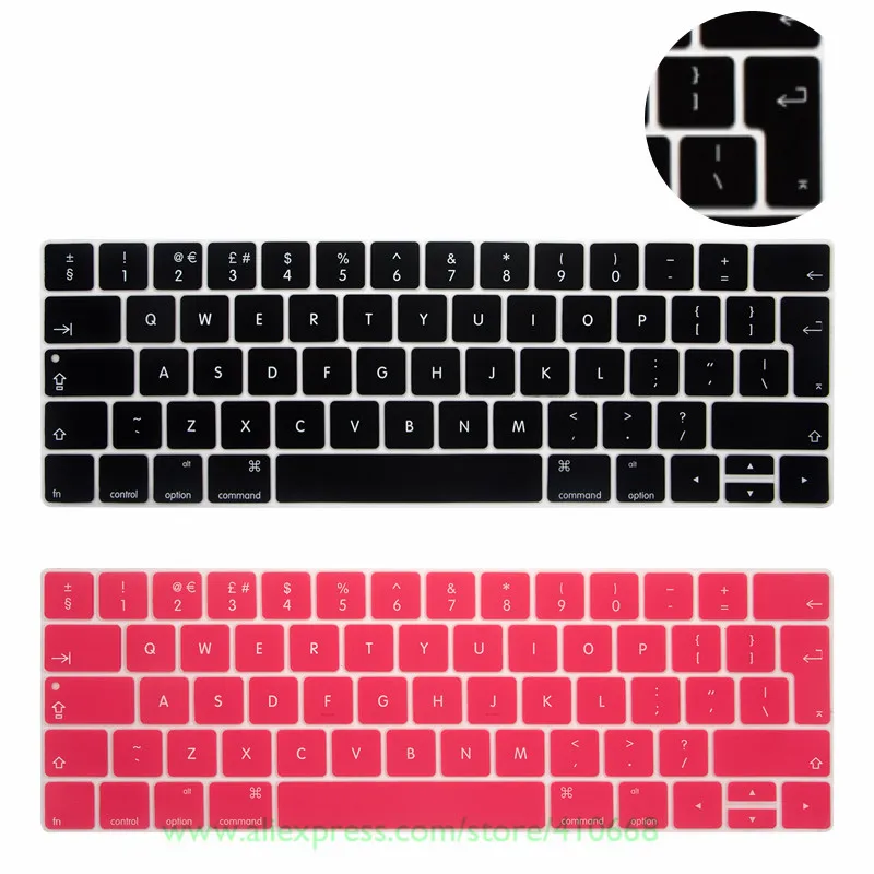 Силиконовая защитная накладка на клавиатуру для MacBook New Pro 13 15 2018/2017 Touch Bar A1706 A1707 A1989