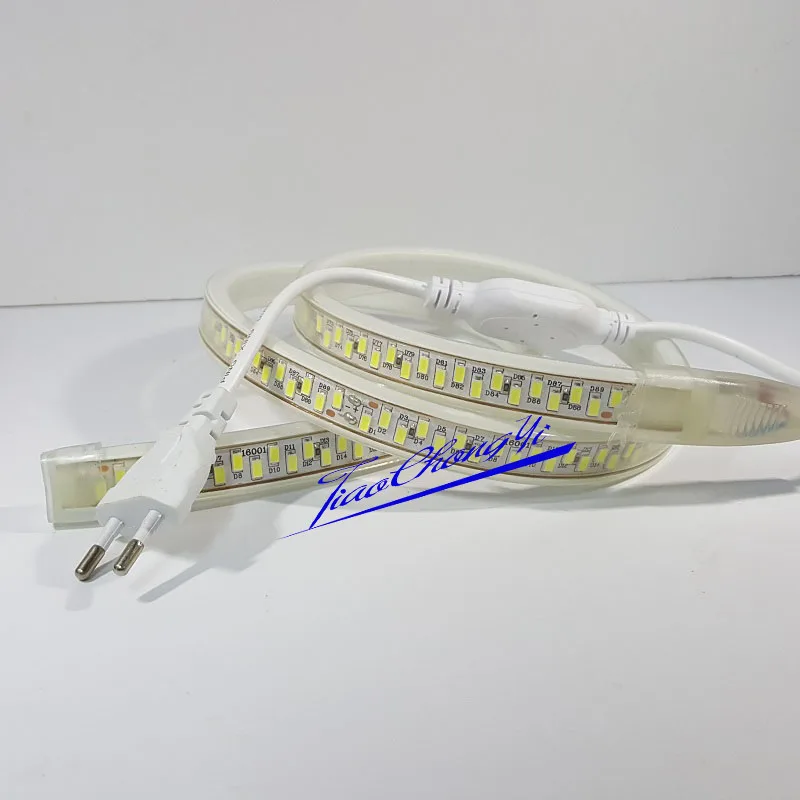 Светодиодная лента 180 светодиодов/м 220 В 5730 5630 SMD теплый белый гибкая