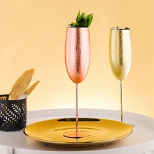 Европейская роскошная чашка для шампанского из нержавеющей стали, ретро Коктейльная чашка, металлические чашки для вина в виде тюльпана, кухонные вечерние принадлежности, свадебная посуда для напитков