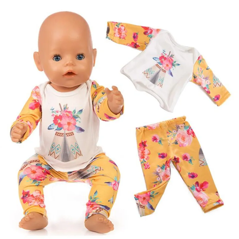 Кукла Одежда для новорожденных подходит 18 дюймов 40-43 см Единорог Альпака платье с рисунком кактуса кукла аксессуары Одежда для ребенка фестиваль подарок на день рождения