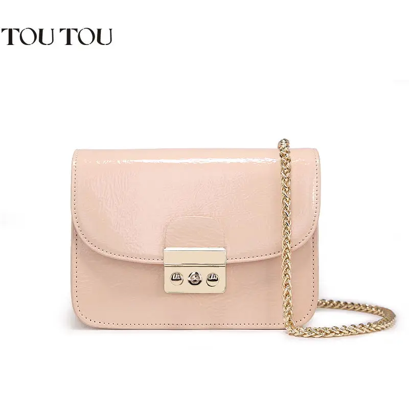 

TOUTOU Single shoulder bag Chain bag 2018 han edition flap jelly small party bags fashionable joker contracted handbag