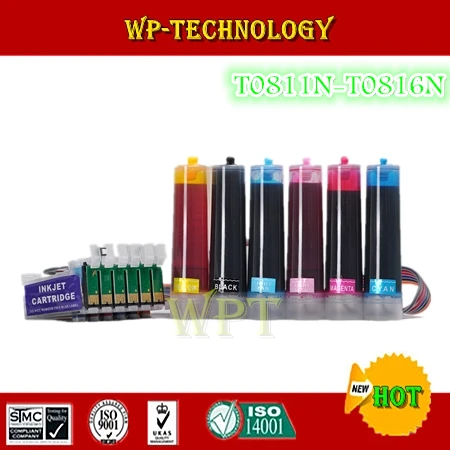 

Full ink CISS suit for T0811N - T0816N , CIS suit for Epson TX700/TX800/T50/TX710W/TX650/TX810FW/RX615/R270/R290 etc ,With ARC