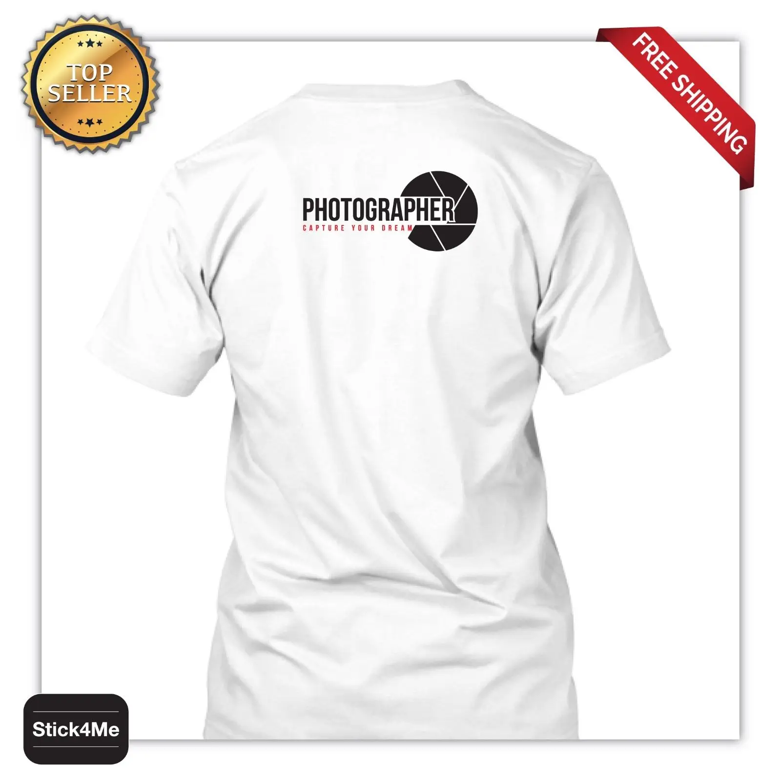 

2019 Free Shipping Summer Fashion PHOTOGRAPHER 100% COTTON T SHIRT BACK FRONT PRINTING PHOTOGRAPHY T-SHIRT Summer Men Clothing