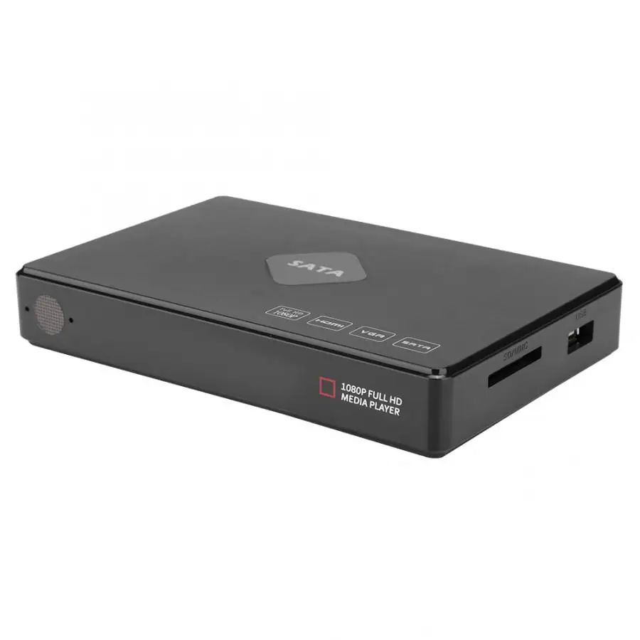 Mini Full HD 1080P 2.5 inch SATA HDD Player Video Audio Media Player 80G/120G/160G/320G/500G Memory Optional