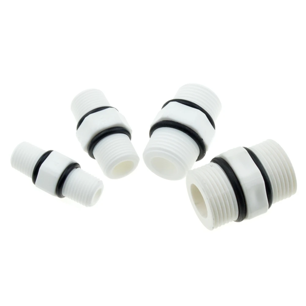 

Plastic Nylon 1/4" 3/8" 1/2" 3/4" BSP Male Thread Equal Hex Nipple Union Pipe Coupling Fitting Connector Coupler For Water Oil