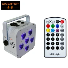 Лучшее качество беспроводной и IRC Par Can с батареей 6x18 Вт 6в1 Led Uplights RGBWA+ UV Высокий яркий события мыть Uplighting+ ИК-контроль