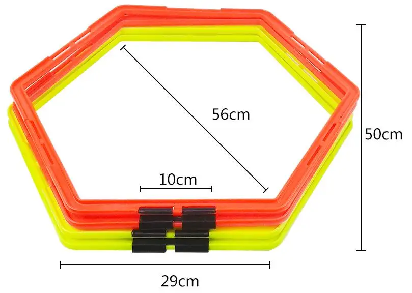 Тренировочное оборудование для футбола фитнес Баскетбол шестиугольная ловкость кольцо физической кольцо для фитнеса детская тренировка