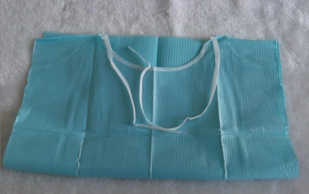 

Free shipping 100 pcs Disposable Dental bib with tie dental whitening treatment material accessory dental bib