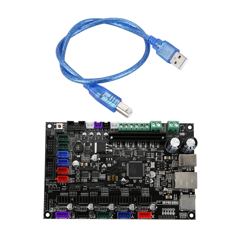 

MKS SBASE V1.3 3D Printer Control Board, 32bit Arm Platform Smooth Open Source MCU-LPC1768, Compatible with Smoothieware