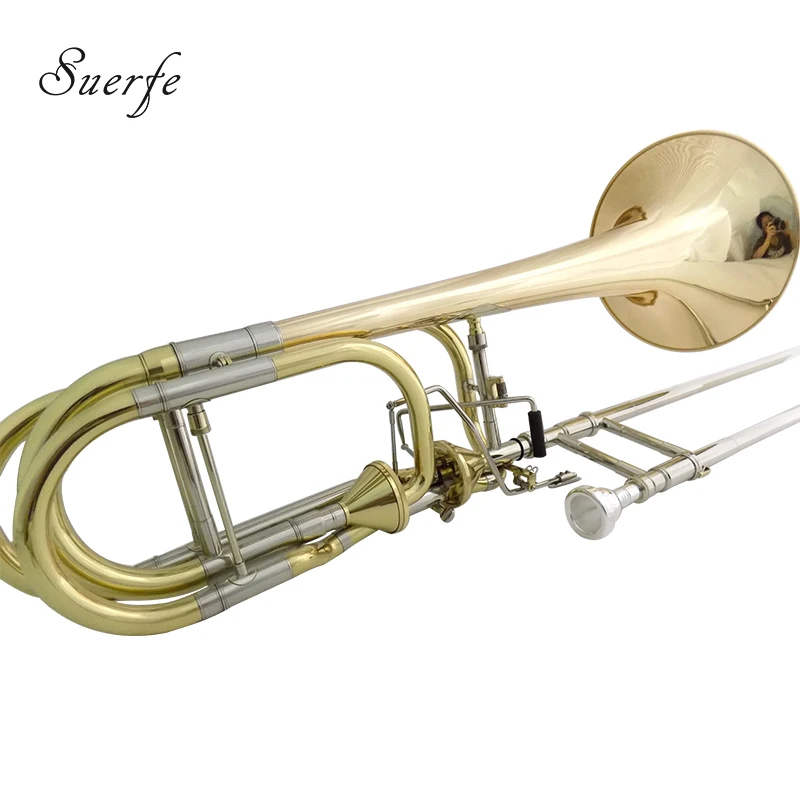 

Bb/F/Eb/D Tuning trombone musical instruments Double Thayer trombones with Case and Mouthpiece