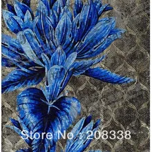 Цветастые цветы стеклянная ручной работы мозаичная плитка современное оформление стены росписи