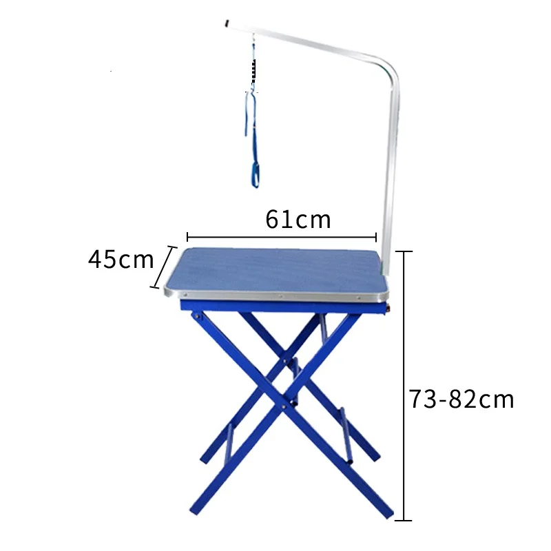 Дешевый складной стол для ухода за домашними животными из нержавеющей стали для маленьких питомцев, портативный Рабочий стол, резиновая поверхность, стол для ванной, голубой, розовый