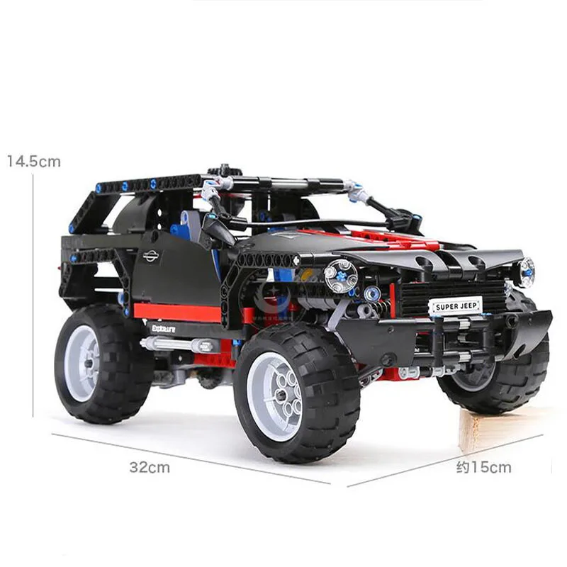 

3340 Model building kits city Technic Hummer SUV 3D blocks Educational model building toys hobbies for children