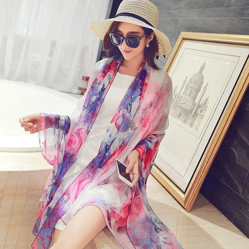 Sea Star Fish Print Sheer Sarong - Bikini Cover Up, Beach Wrap, Skirt Or Dress 1 thumbnail image
