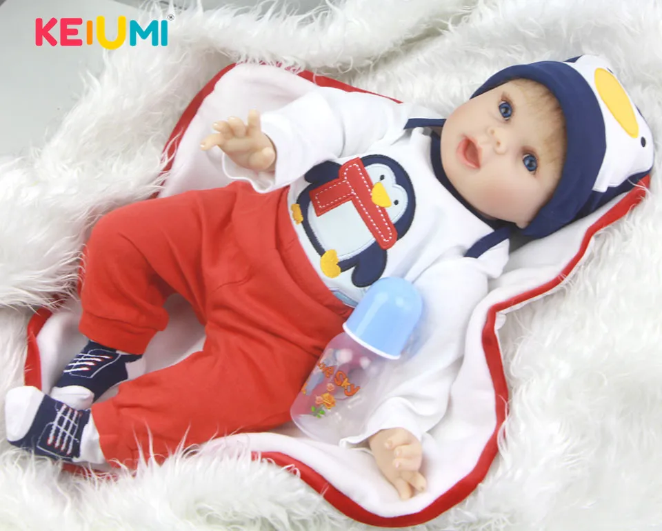 

Cute Reborn Dolls Babies 22'' For Girl XMAS Gifts Realistic Silicone Vinyl Newborn Dolls 55 cm Cloth Body Baby Brinquedos
