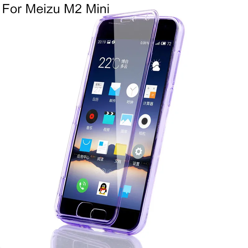 Чехол для Meizu M2 mini с откидной крышкой, прозрачный Гибридный чехол для Meizu Meilan 2 5,0 '', чехол для телефона s 360 градусов, защитная оболочка+ код отслеживания