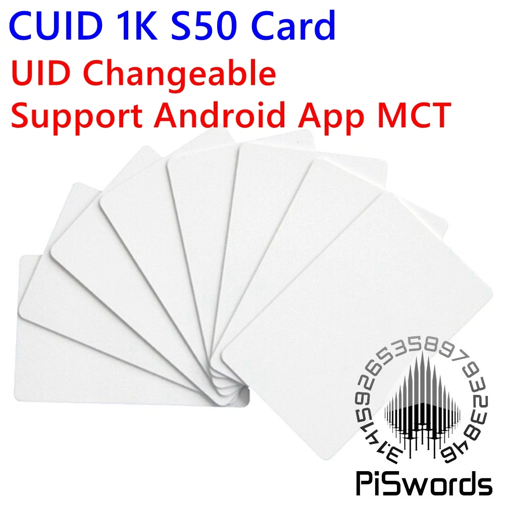 CUID UID сменная nfc-карта с блок0 многократная записываемая для s50 13,56 МГц nfc китайская Волшебная карта Поддержка Android App MCT