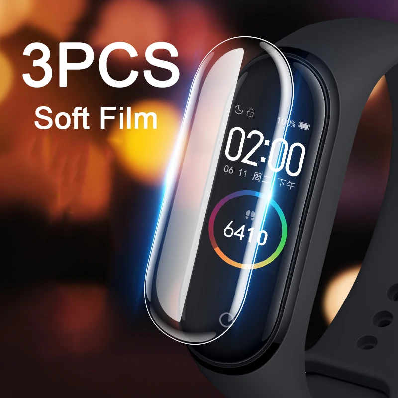 Защитная пленка для Xiaomi Mi Band 4 на весь экран Xiomi band 3 2 band2 band3 band4 не закаленное