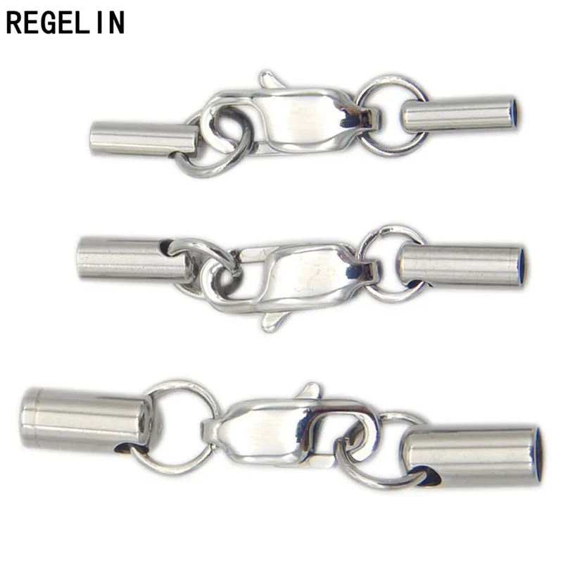 REGELIN нержавеющая сталь карабин застежки и крючки Застежки DIY кожаный шнурок для