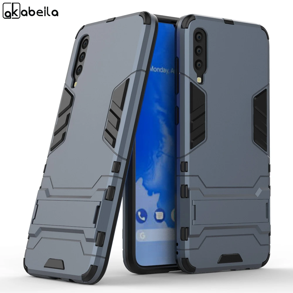 

For Samsung Galaxy A70 Case 6.7 inch Rubber Silicon TPU & PC Robot Armor Back Covers Skins Shell On For Samsung A70 a 70 Stand