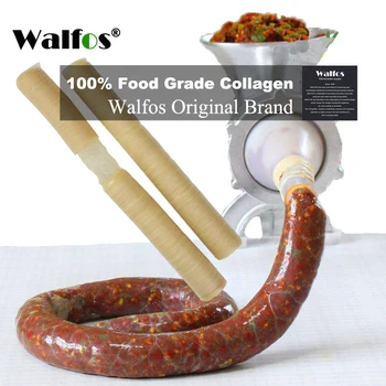 WALFOS 14m*36mm Dry Pig Sausage Casing Tube Meat Sausages Casing Sausage Maker Machine Hot Dog Casing Hamburger Cooking Tools