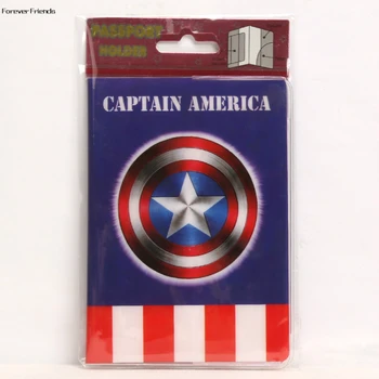 

Cartoon Style 2D Passport Holder PVC Passport Cover Case For Travel,14*9.6cm Card & ID Holders Mini Order 1pcs-Captain America