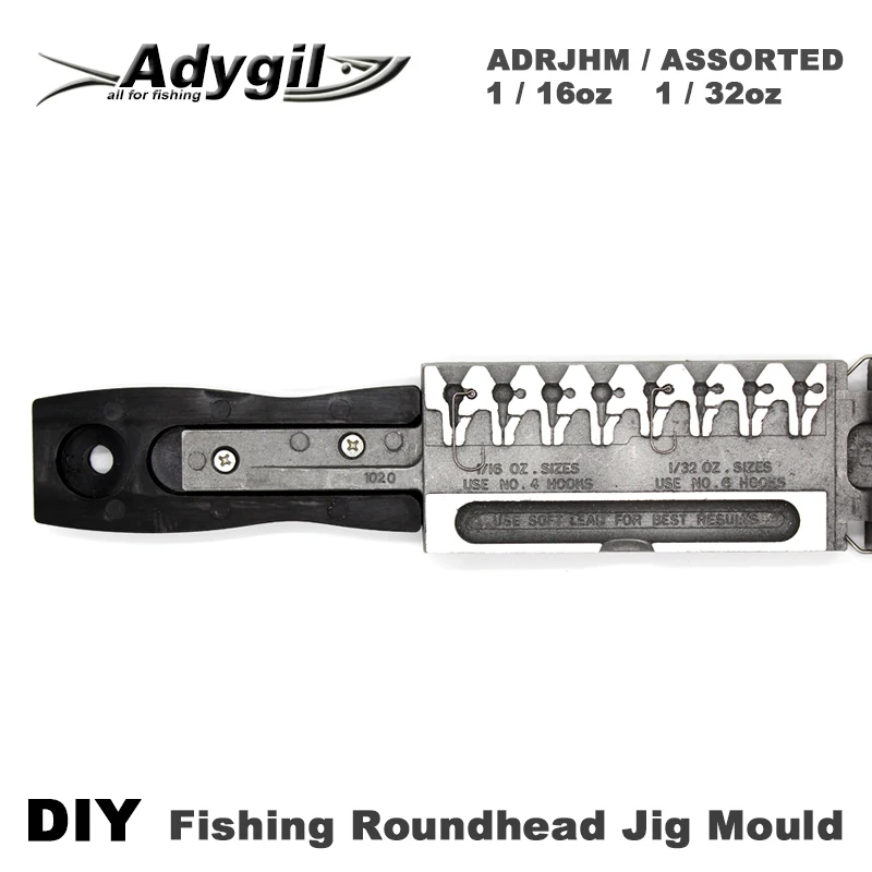 Adygil DIY рыболовные круглоголовые джига плесени adrjhm/разные комбо 1/16 унций(1,75 г), 1/32 унции)(0,875g) в комплексе 8seasons стаканчики для минеральных водов