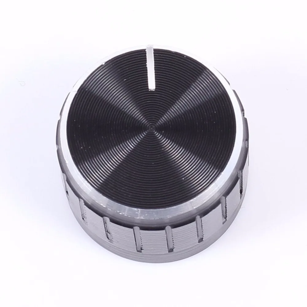 10Pcs Volume Control Rotary Knobs Black 17x21mm Aluminum Alloy Potentiometer Knob For 6mm Dia