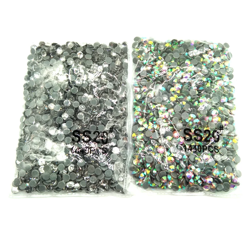 

AAAAA Best Quality AB Crystal Hot Fix Rhinestone Super Bright Glass Strass Hotfix Iron On Rhinestones For Fabric garment