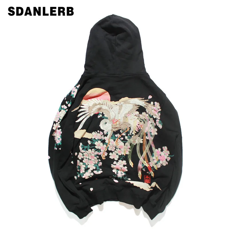 

Harajuku Punk Japanese Yokosuka Embroidery Dragon Baseball Coat for Women And Men Lovers Hooded Hoodies Loose Sweatshirts