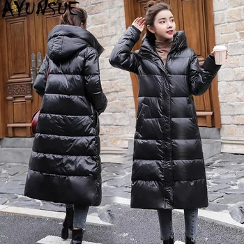 

AYUNSUE 2020 New Winter Down Jacket Woman Hooded Long Coat Puffer Jacket Women Korean Warm Parka Chamarras De Mujer KJ2818