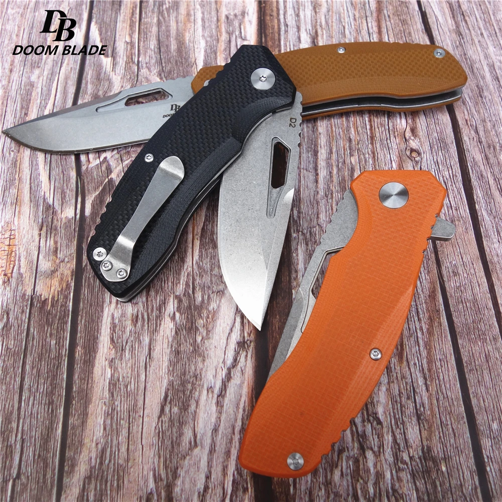 

7.9" FH11 60-61HRC Knives G10 Handle Folding Knife Outdoor Survival Fruit EDC Tool Camping Hunting Knifes Kitchen Knives