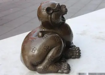 

Chinese Feng shui Bronze Copper Ferocious zodiac Animal Tiger Animal Art Statue