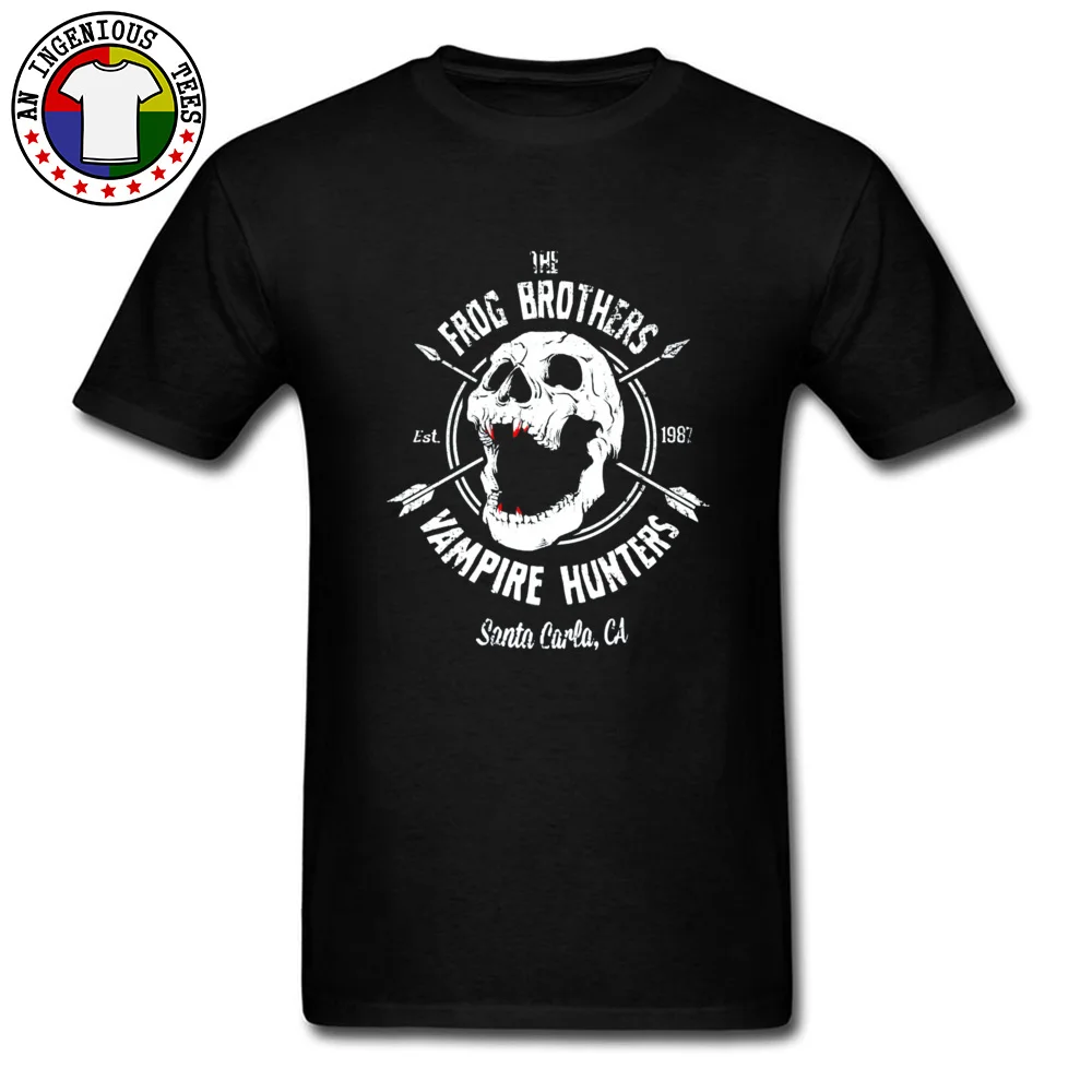 Funny Tops Shirts 2018 Fashion Crewneck Printing Short Sleeve 100% Cotton Men T-Shirt Fashionable T Shirt Free Shipping The Lost Boys The Frog Brothers 13545 black