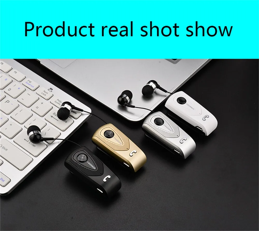 

New Music Portable Light Microphone Sports Portable Wireless Retractable Bluetooth V4.0 Headset Earphone For iPhone 7 Handsfree