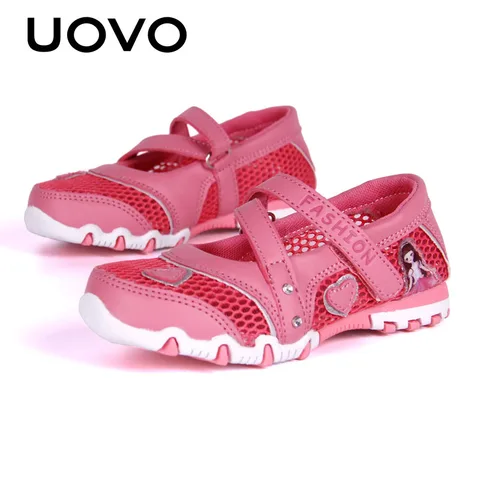 Sapatos para Crianças Sapatos para Meninas dos Desenhos Uovo Primavera Meninas Princesa Sapatos 2020 Malha Respirável Animados Planos Crianças Tamanho 27 -33