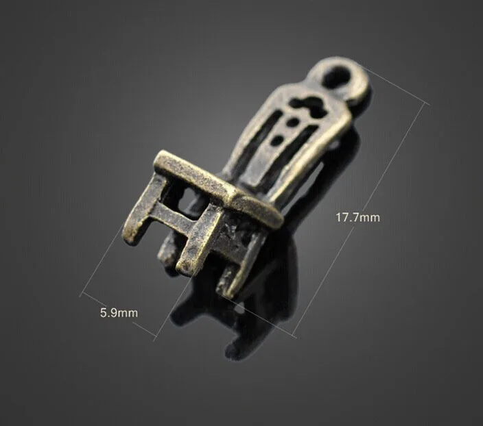 100pcs Antique Bronze Lovely Chair Charms Pendants-DIY Jewelry Findings Bracelet Earrings Fashion Accessories 17.7mm X 5.9mm 100pcs Antique Bronze Lovely Chair Charms Pendants-DIY Jewelry Findings Bracelet Earrings Fashion Accessories 17.7mm X 5.9mm