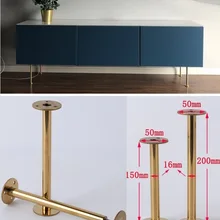 4 шт./лот Тонкий нержавеющая сталь Золото европейская мебель ТВ шкаф кофе бар диван сиденье регулируемые ноги