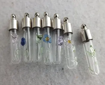 

100 pcs fresh rose flower vial pendant unique pendant!