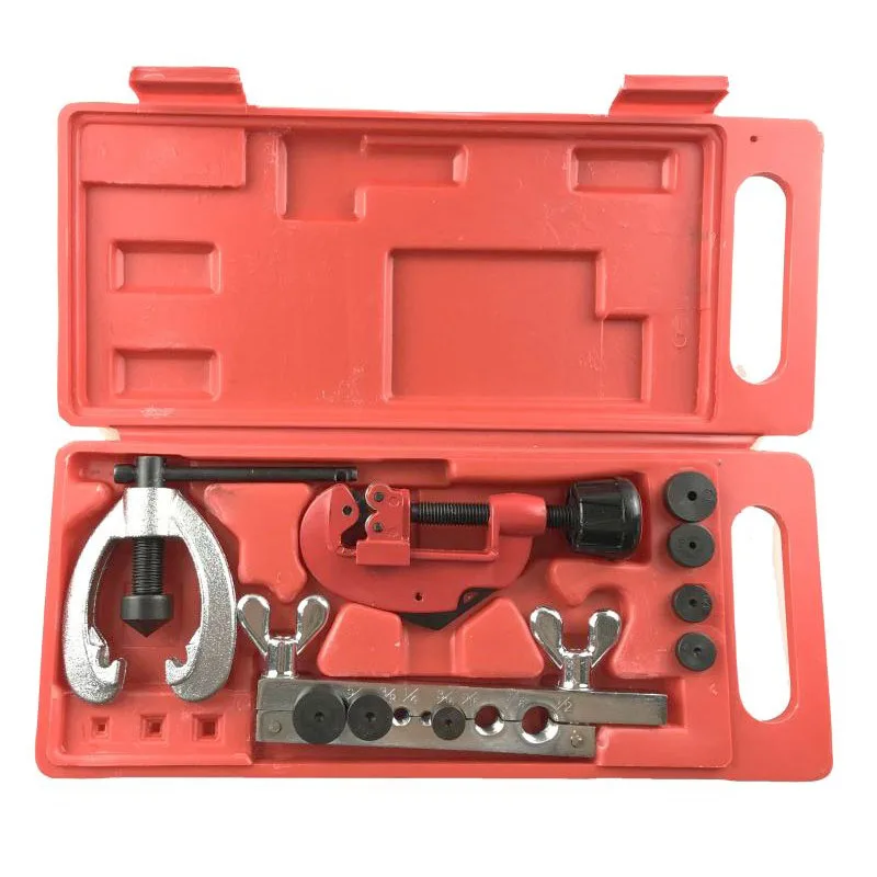 

10 Pcs Copper Brake Fuel Pipe Repair Double Flaring Dies Tool Set Clamp Kit Tube Cutter