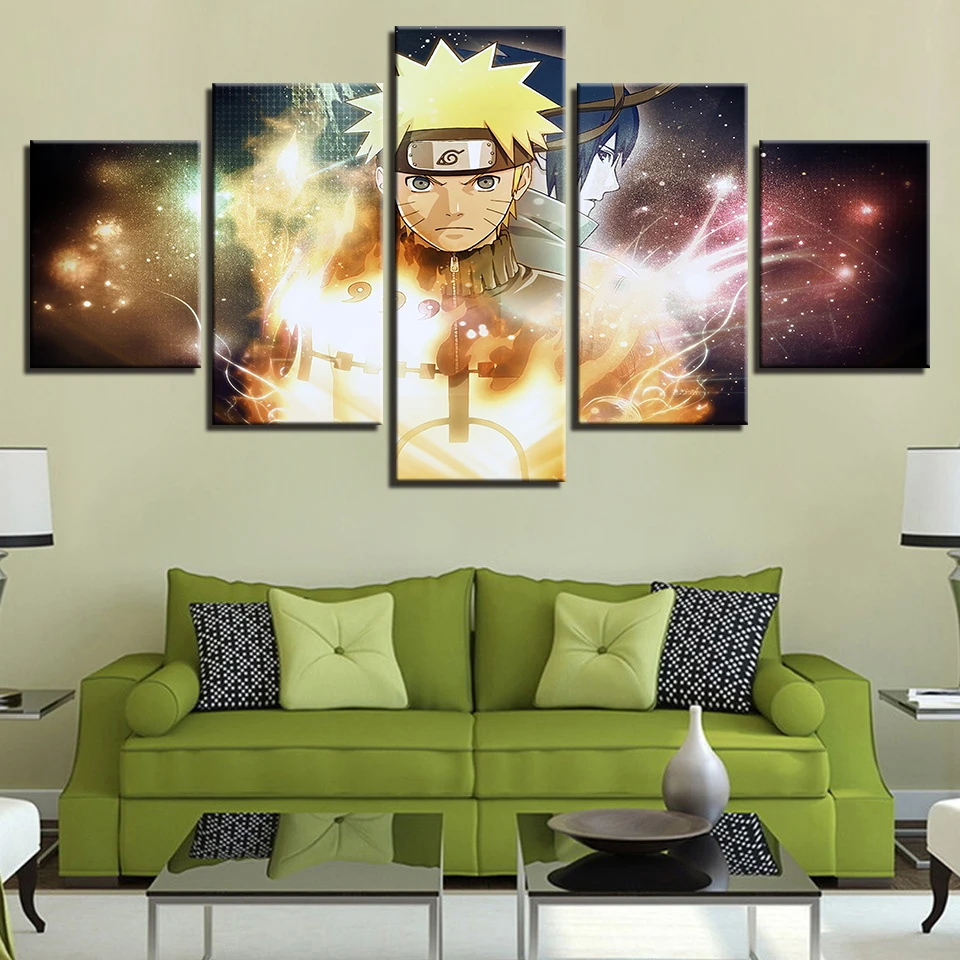 Modular Canvas Painting Wall Art Home Decor Frame 5 Pieces Naruto For