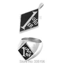 Один процент кольцо и кулон мотоциклы для байкеров кольцо из нержавеющей стали ювелирные изделия моторный Байкер набор ювелирных изделий SWR0254RP