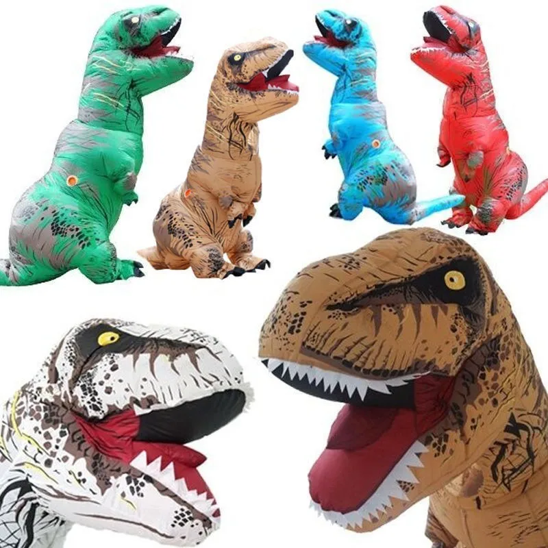 LA MIU надувные T Rex Dinosaur костюм Хэллоуин праздник Масленицы Костюмы весело вечерние