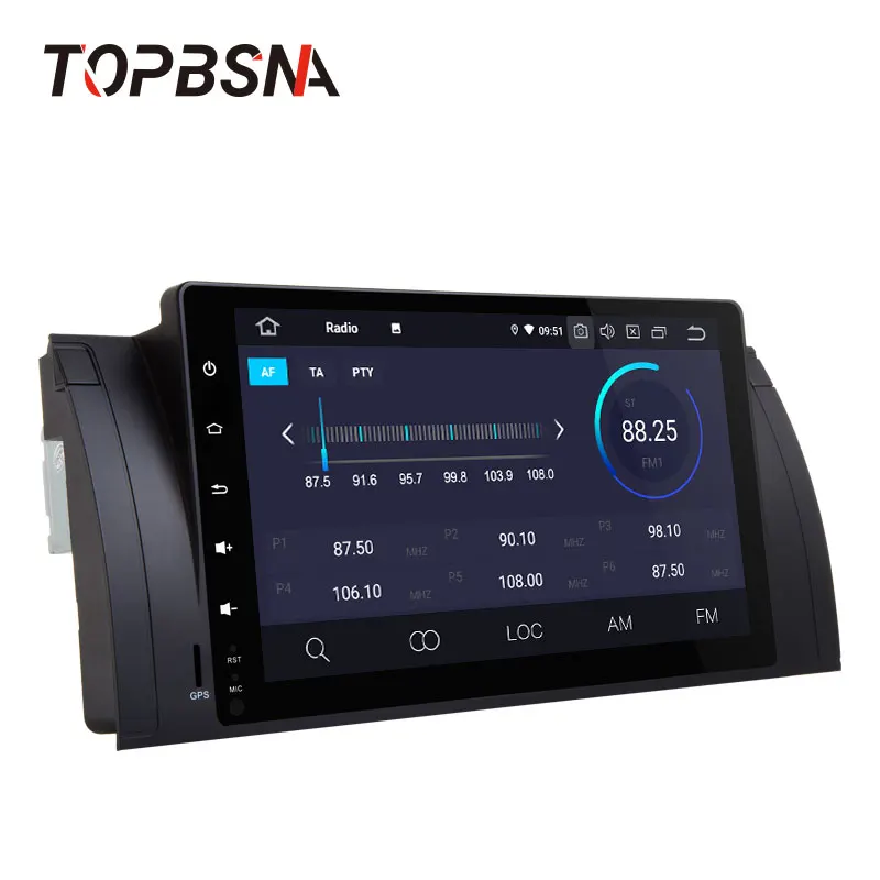 Автомобильный мультимедийный DVD плеер TOPBSNA на Android 10 с Wi Fi GPS для BMW/E39/E53/X5/M5