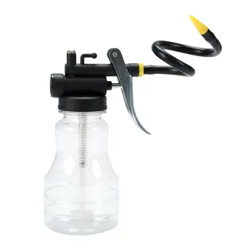 

250ML Portable Size Transparent High Pressure Pump Oiler High Strength Plastic Body Lubrication Oil Can Plastic Machine Oiler